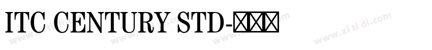 ITC CENTURY STD字体转换 ITC CENTURY STD字体转换